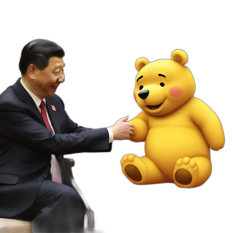 Xi jinping meets pooh emoji