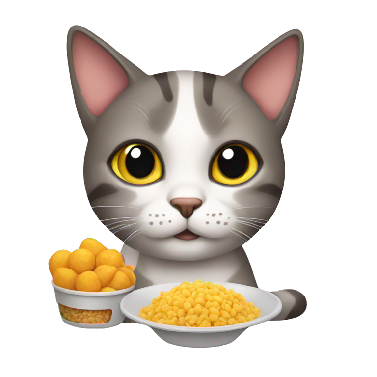 Cat with food  emoji