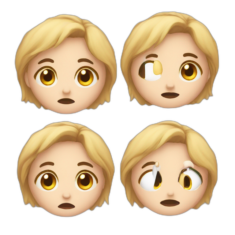 Emoji with love eyes and crying emoji