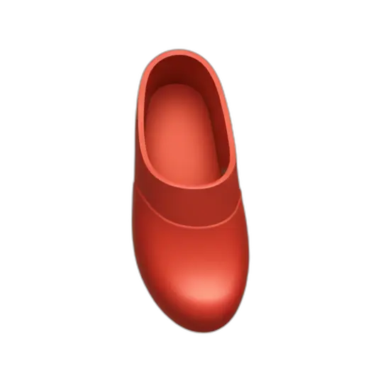 Two yellow wooden clogs with closed heel emoji AI Emoji Generator