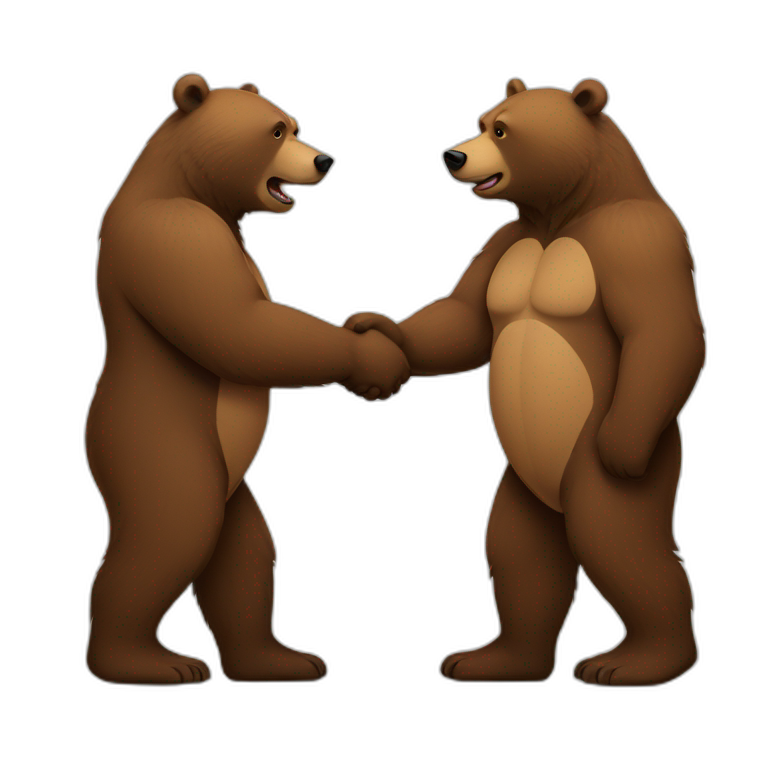 Bears Shaking hands emoji