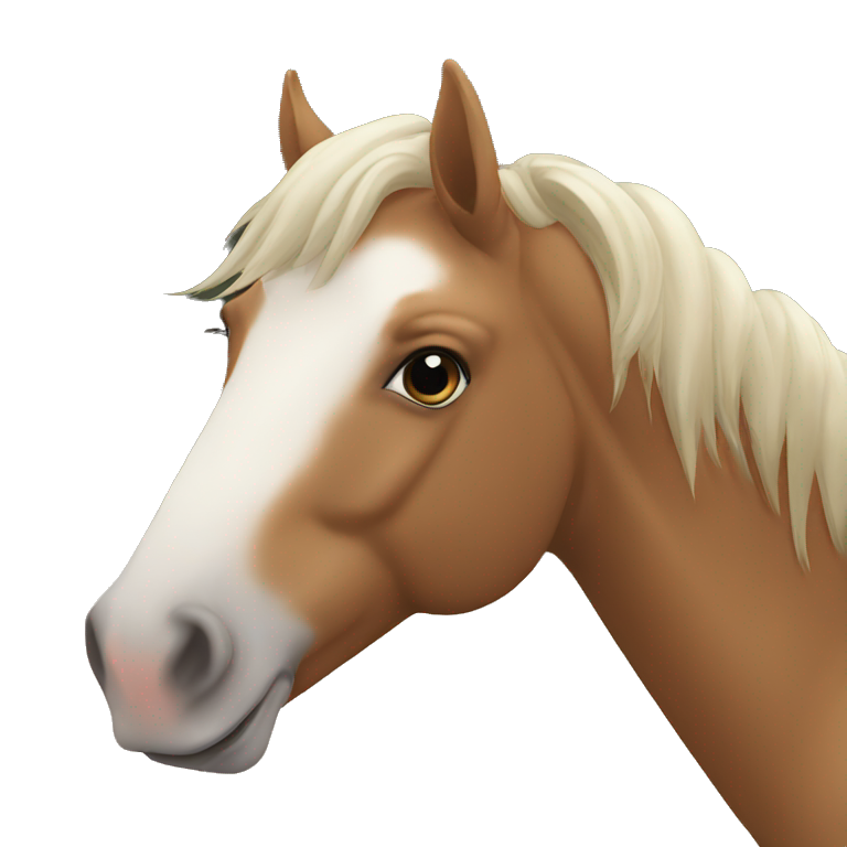 happy horse blowing heart kiss emoji