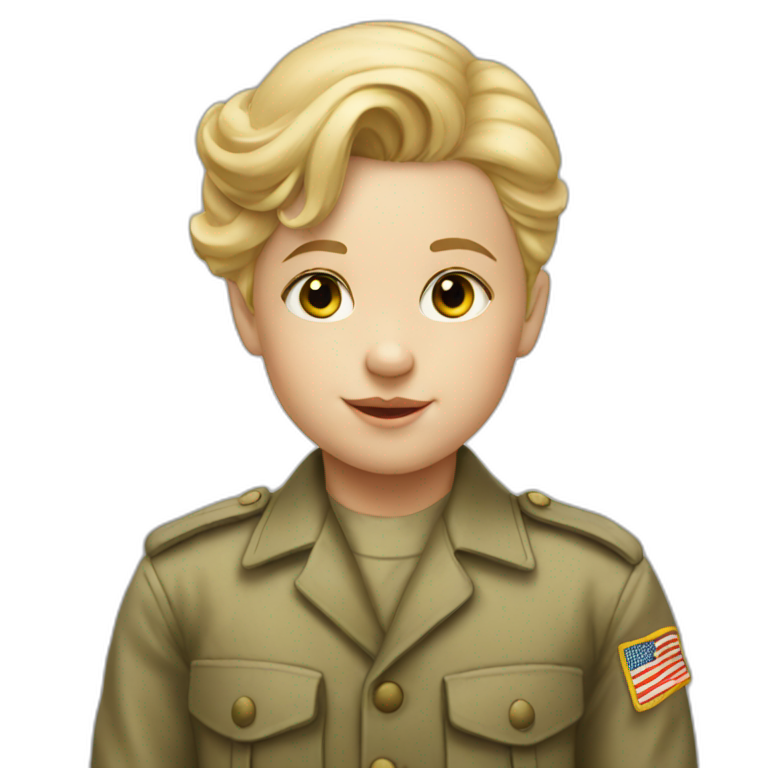 blonde hair young child WWII no uniform emoji
