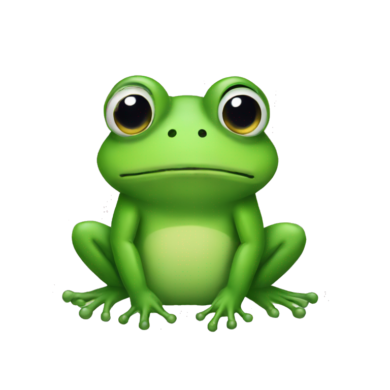A very sad frog emoji