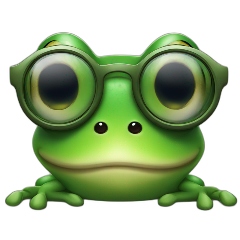 frog in glasses emoji