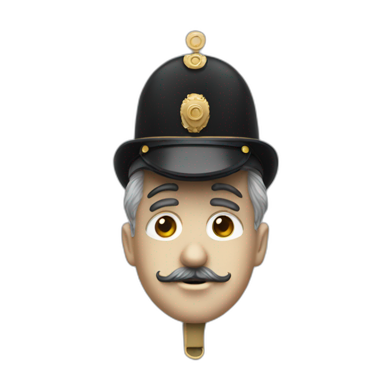 Charlie chaplin with a war uniform emoji