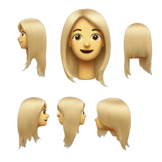 Blonde wig emoji hotsell