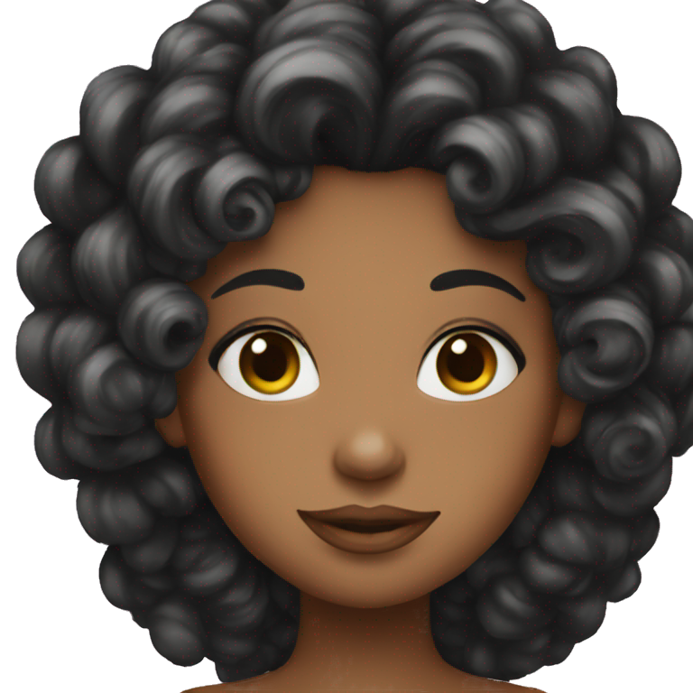 Princess with black curls emoji