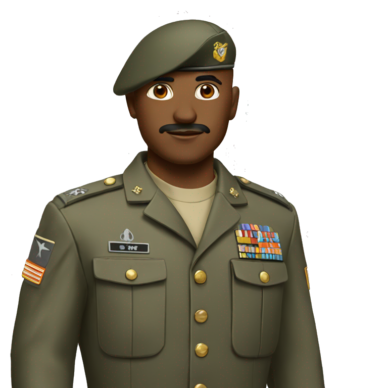 Army commander with a gun￼ emoji