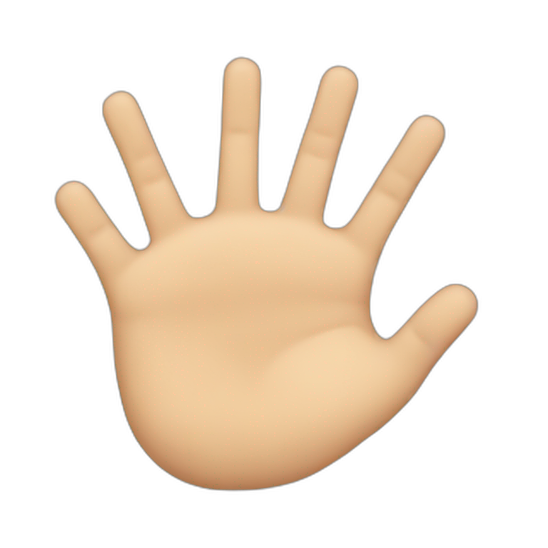 Hand 5 fingers emoji