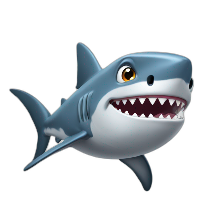 Suprised-shark emoji
