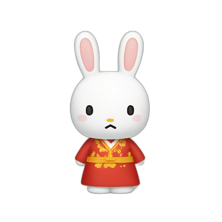 Miffy with Vietnam traditional dress emoji