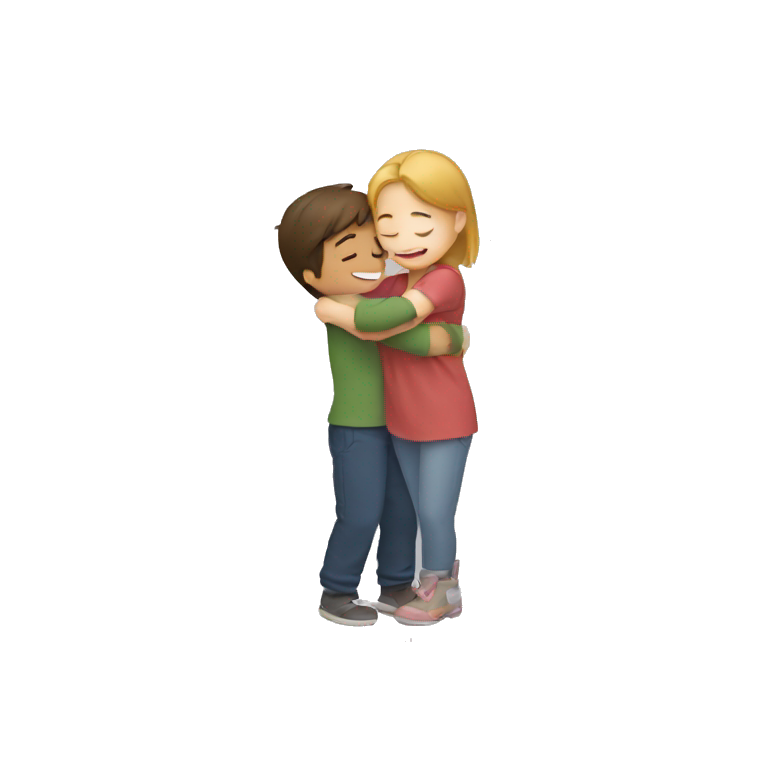Boy hug girl emoji