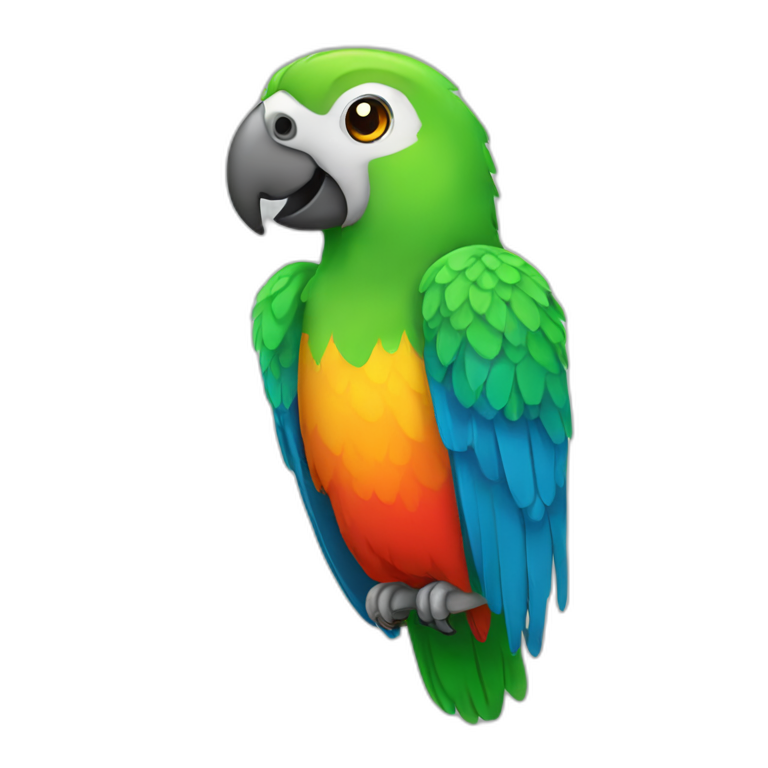 happy animal parrot emoji