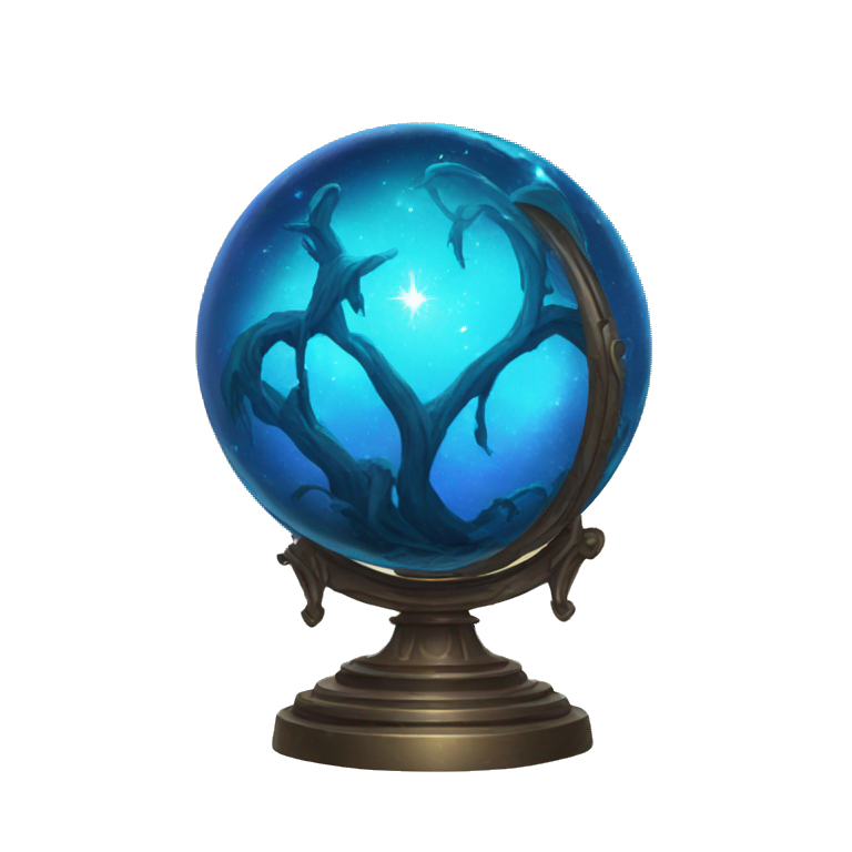 blue magical orb sphere emoji