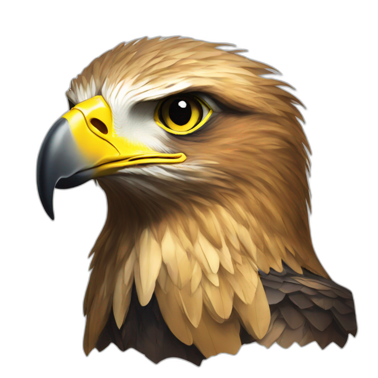 Golden eagle painting emoji