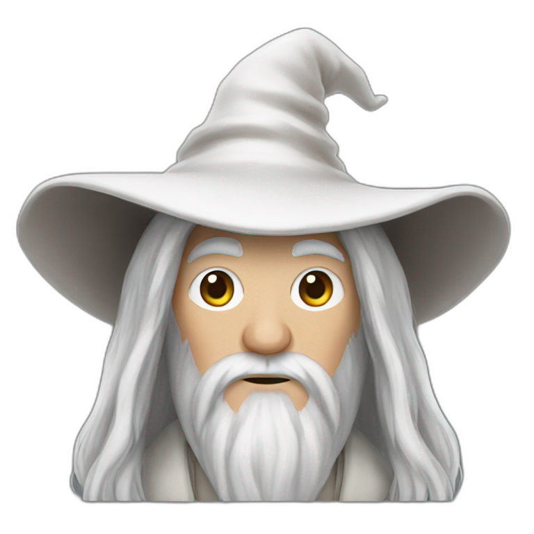 Gandalf the white and hat emoji