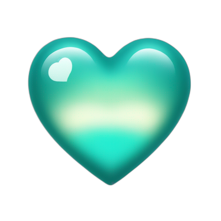 Teal heart emoji