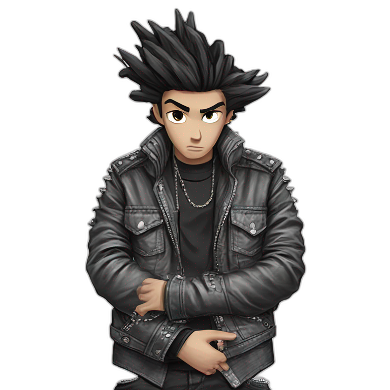 mysterious boy in black jacket emoji
