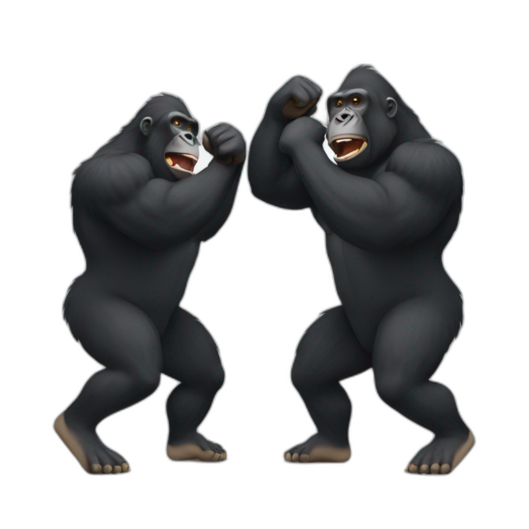 gorila entrenando emoji
