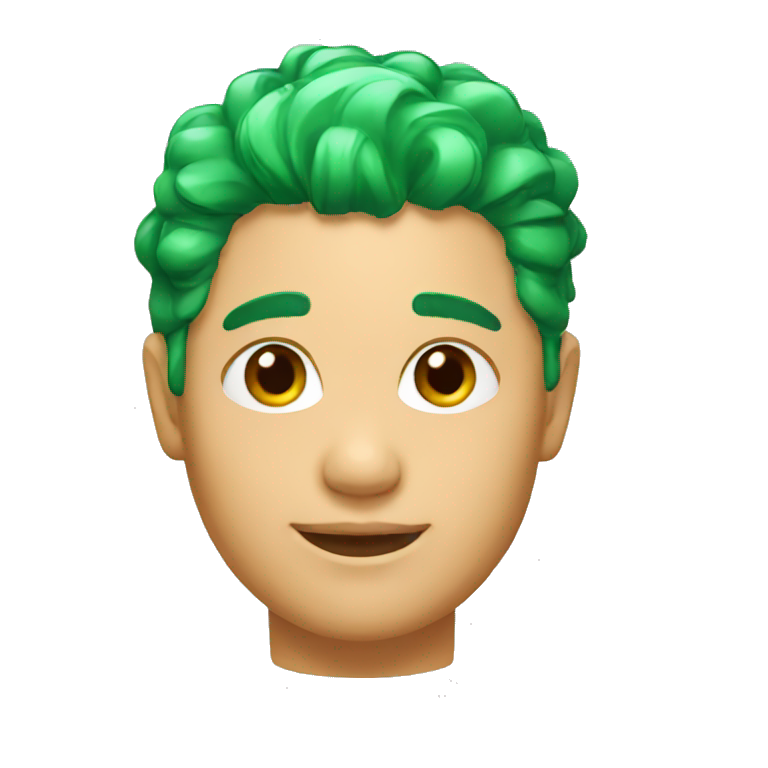 green hair gel emoji