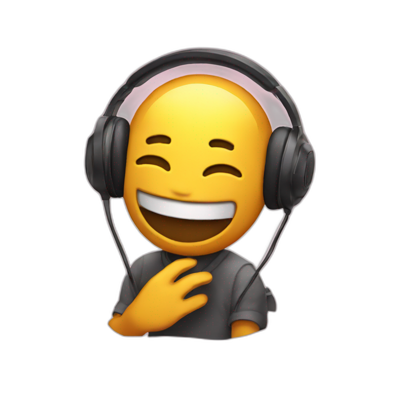 Emoji Listening music emoji