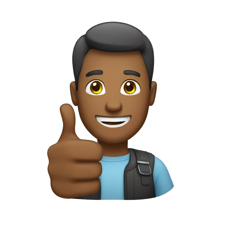  man showing thumbs up emoji