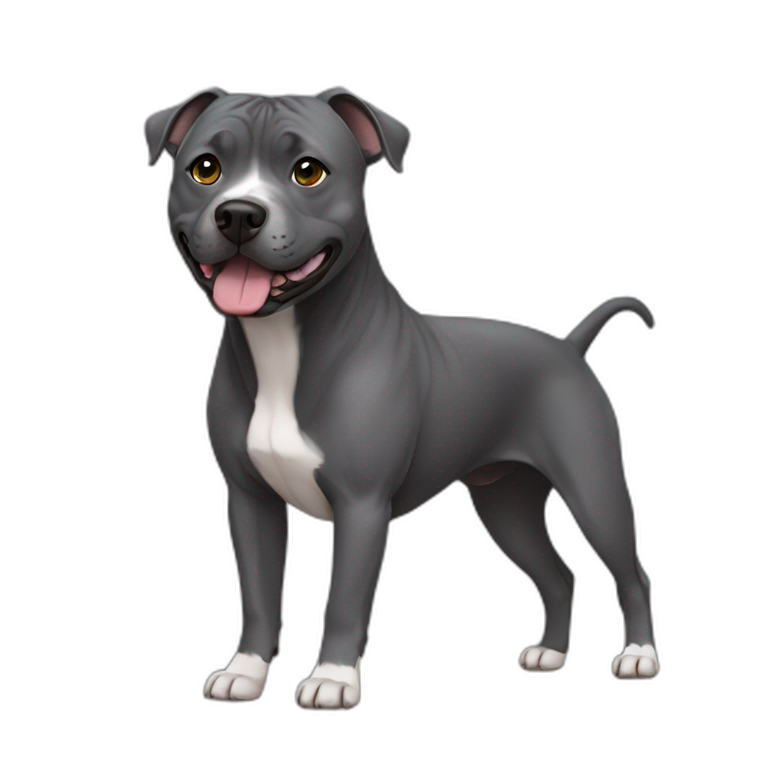 dark grey staffordshire terrier emoji