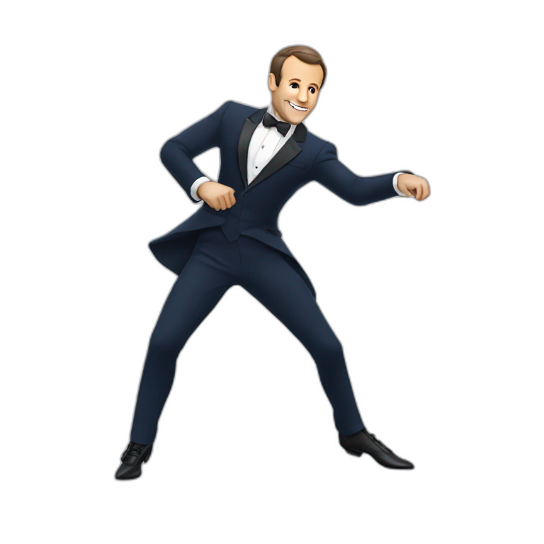 Macron en train de danser emoji