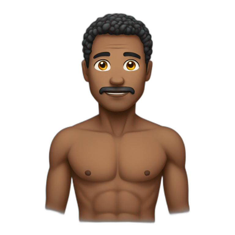 man without clothes emoji