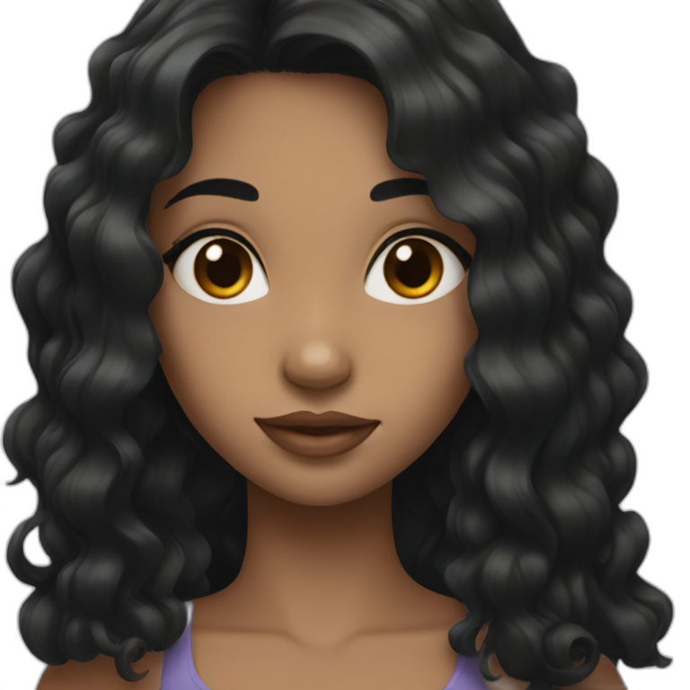 a girl with black hair emoji