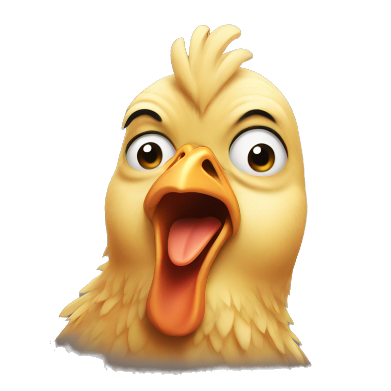 Stressed Chicken emoji