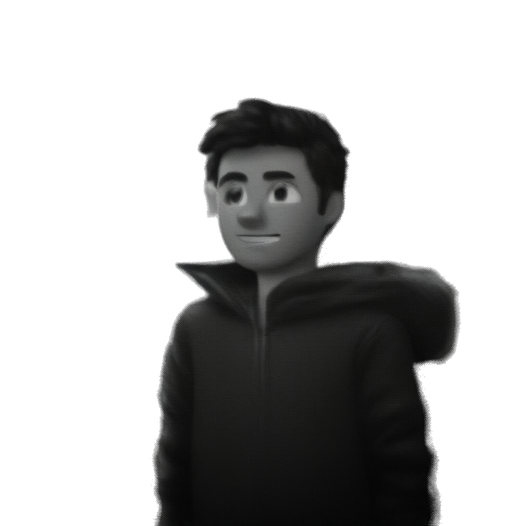 mysterious boy in focus emoji