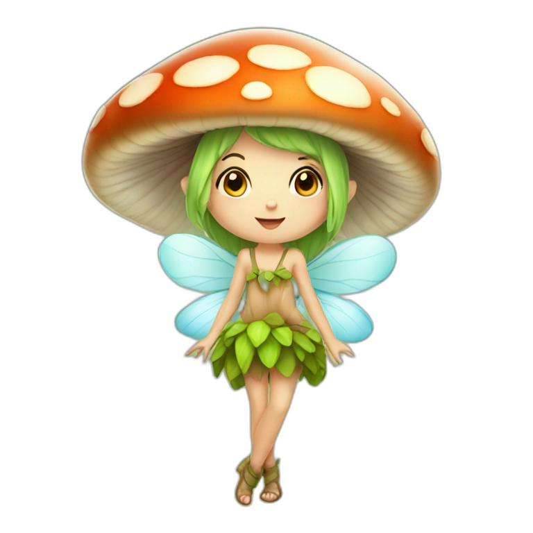 cute mushroom fairy emoji