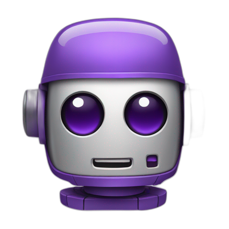 a purple robot emoji
