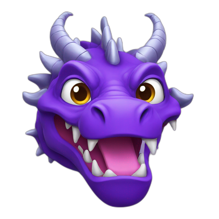 purple dragon head with text LOL emoji