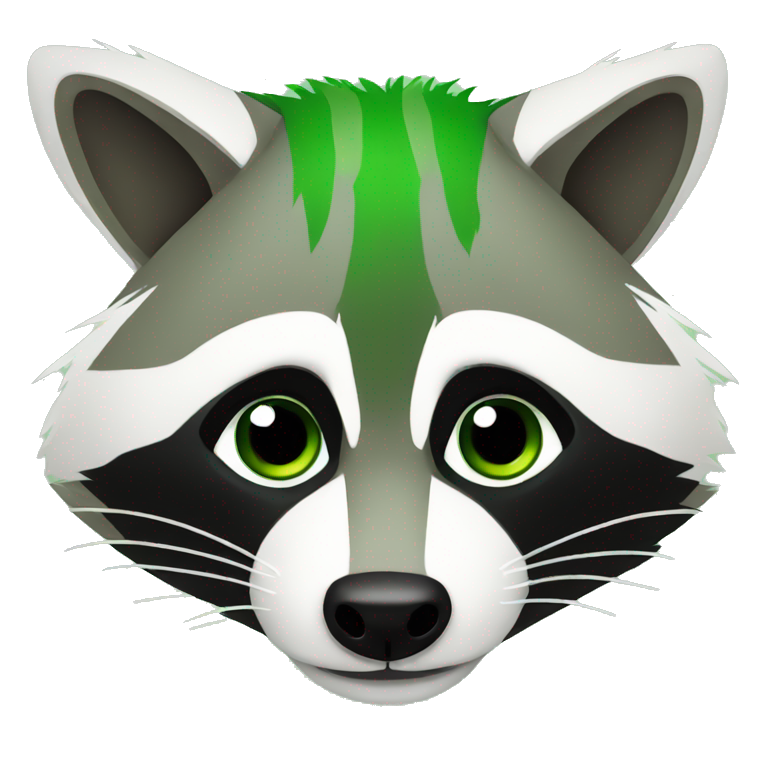 green raccoon logo emoji