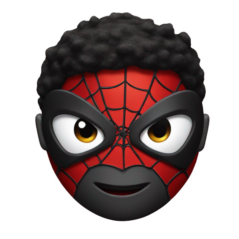 miles morales with spiderman mask emoji | AI Emoji Generator