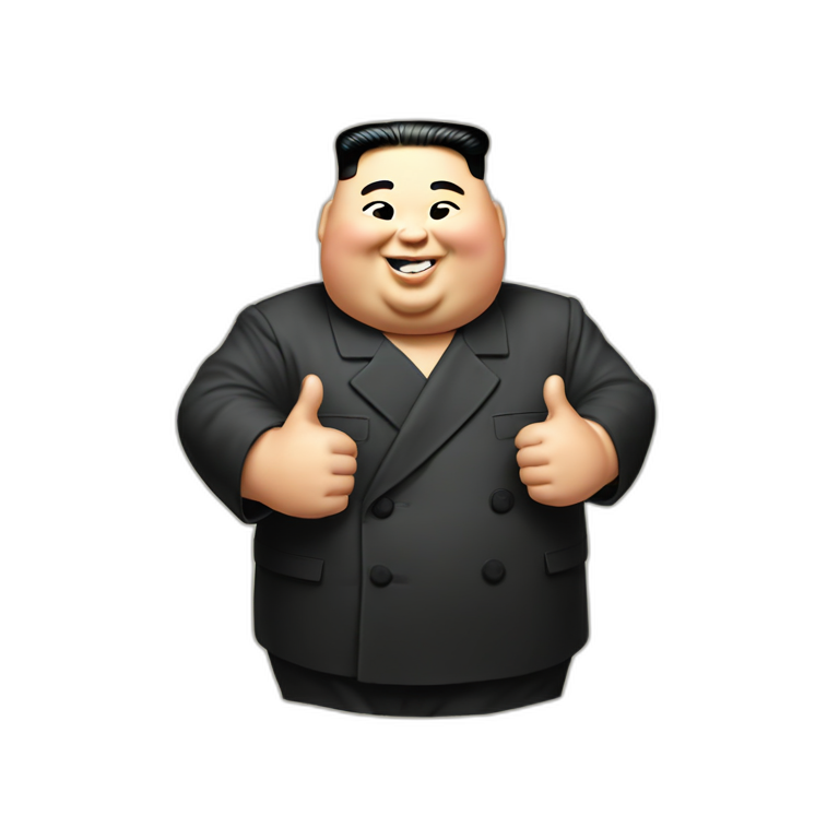 extreme fat Kim jong un thumbs up emoji