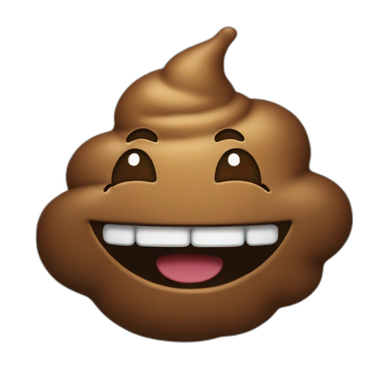 poop laughing hard emoji