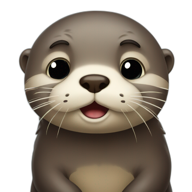 sad otter criying emoji