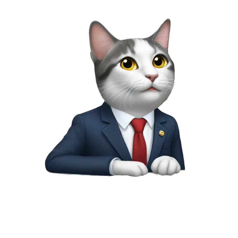 Macron sur le chat emoji