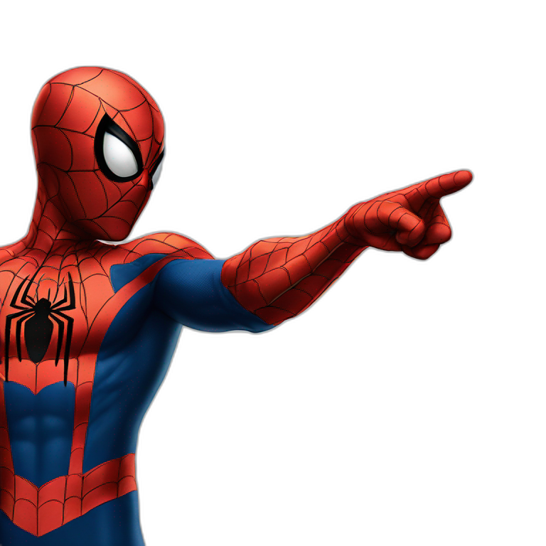 spiderman pointing fingers meme emoji