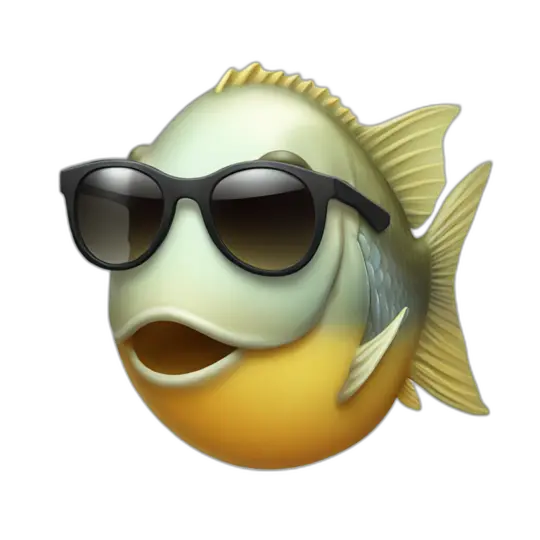 Fish with sunglasses best sale