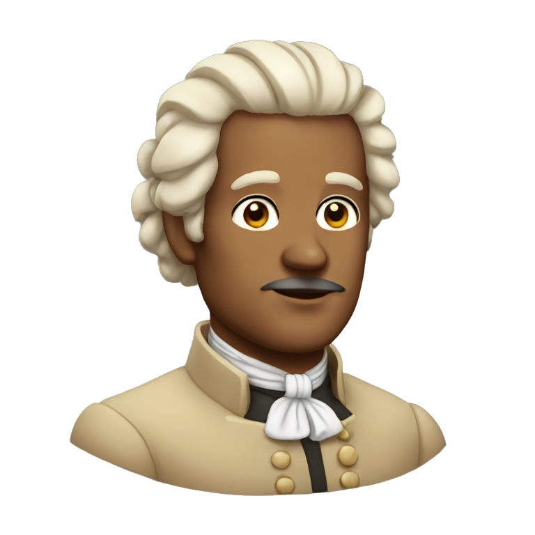 colonial man with hair in bun emoji