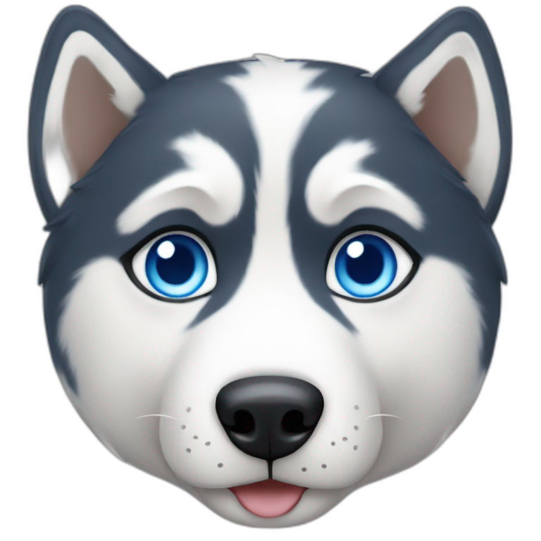 husky with blue eyes emoji