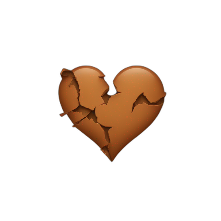 broken brown heart emoji