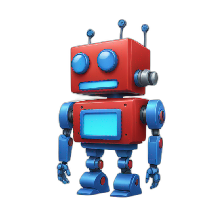 red blue robot emoji