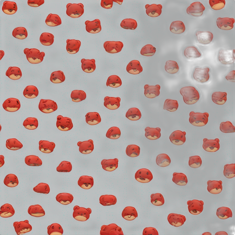 shy bear red jaws emoji