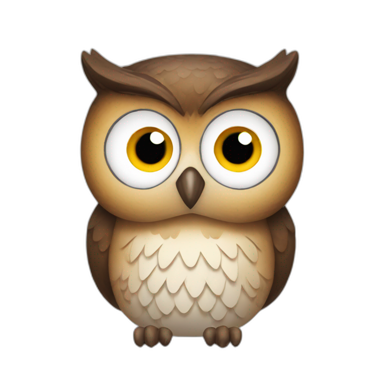 Owl with AirPods emoji